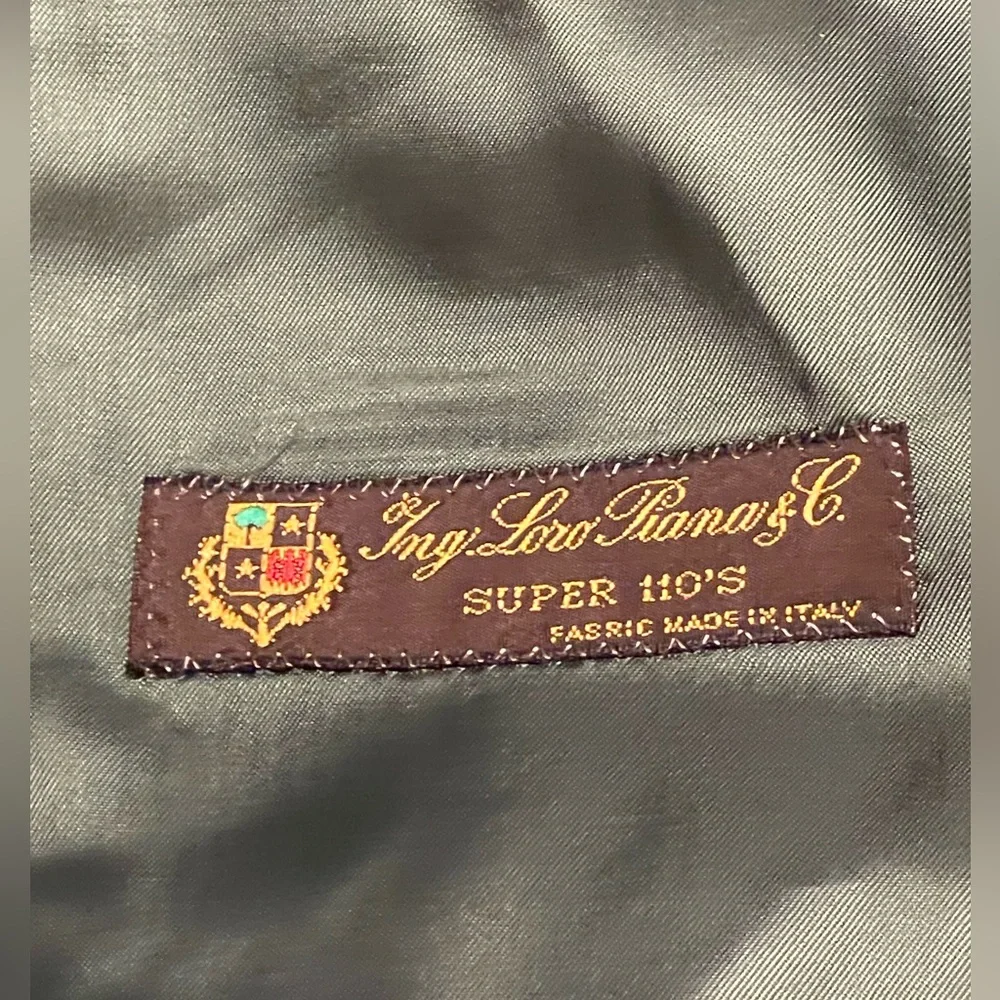 Loris Azzaro (Loro Piana Fabric) dark green Blazer - Picture 5 of 7